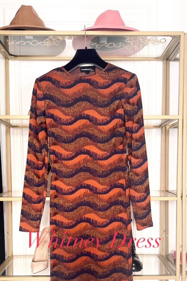 whitney bronze/navy zig zag