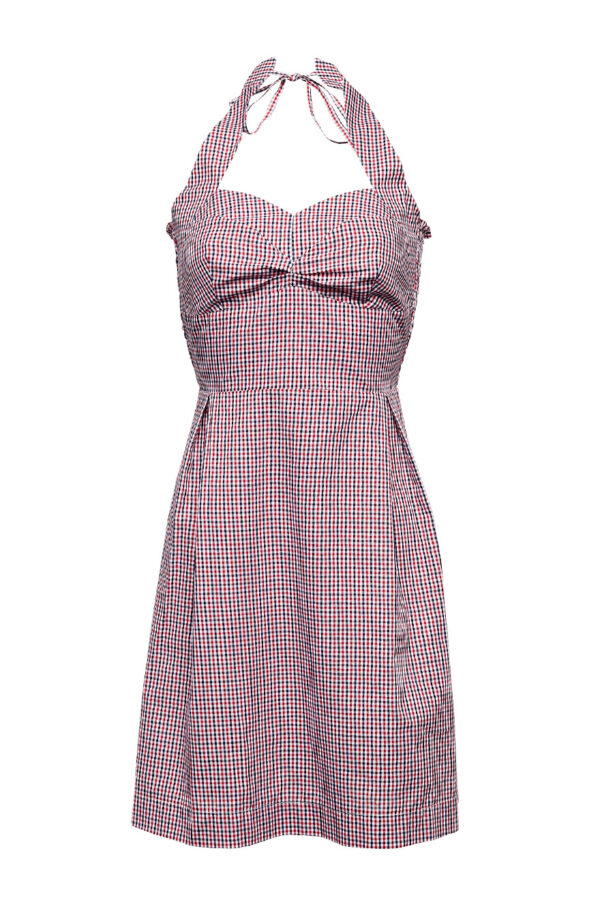kayleight navy/red check