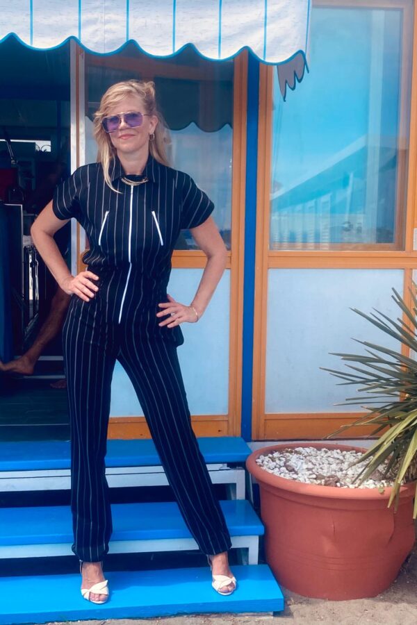hudson black/white pinstripe