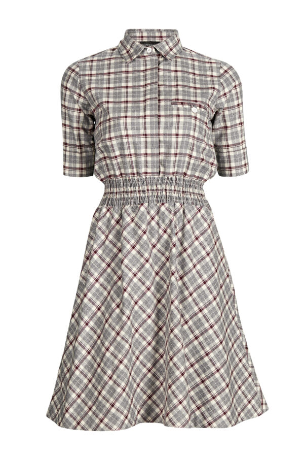 penelope grey/red check