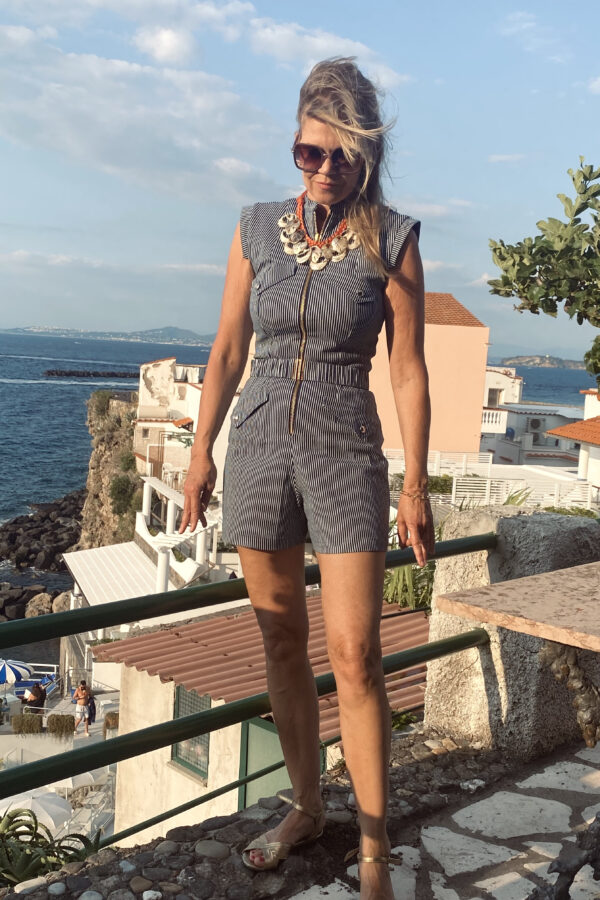 Kontiki Playsuit Blue Stripe