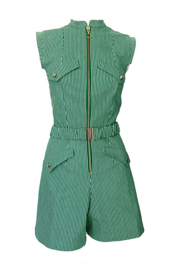 Kontiki Playsuit Green Stripe